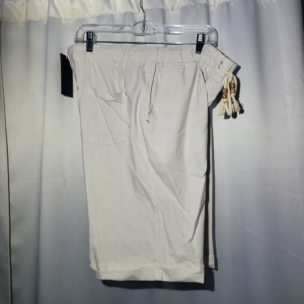 MENS XL LINEN/COTTON blend drawstring summer short
